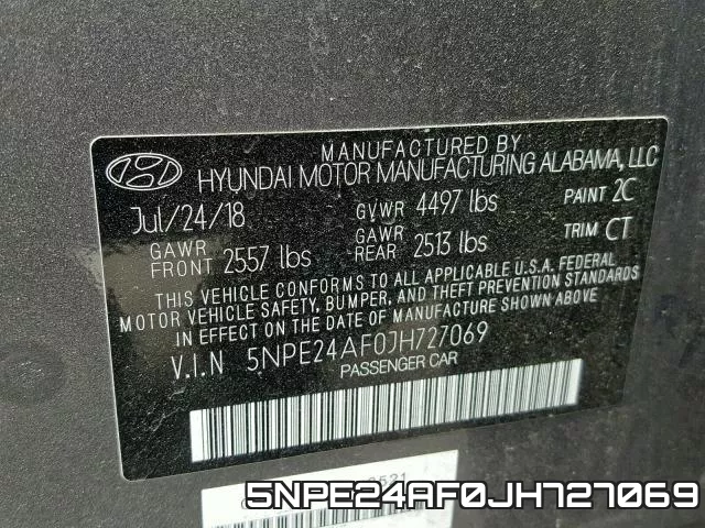 5NPE24AF0JH727069 фото 2