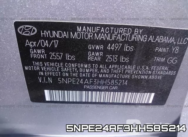 5NPE24AF3HH585214 фото 10