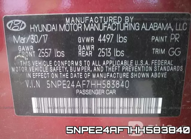 5NPE24AF7HH583840 фото 10