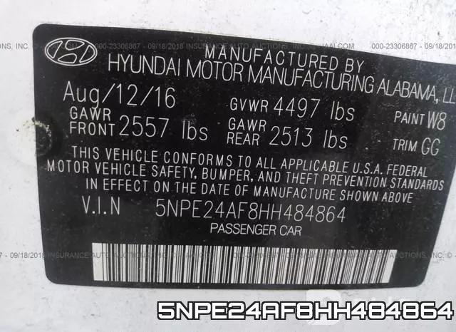 5NPE24AF8HH484864 фото 10