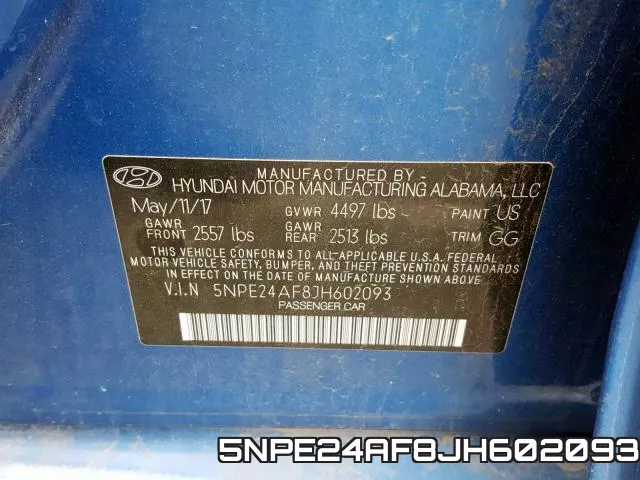 5NPE24AF8JH602093 фото 2