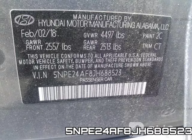 5NPE24AF8JH688523 фото 10