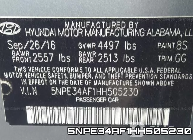 5NPE34AF1HH505230 фото 10