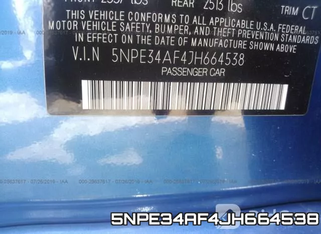 5NPE34AF4JH664538 фото 10