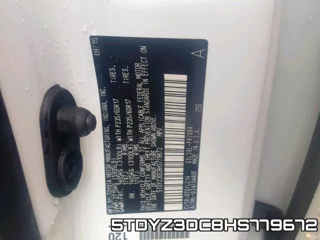 5TDYZ3DC8HS779672 фото 2