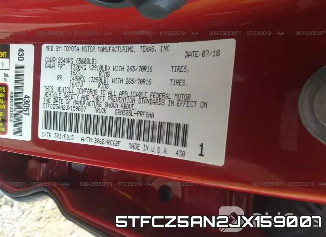 5TFCZ5AN2JX159007 фото 10