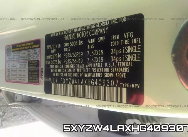 5XYZW4LAXHG409307 фото 10