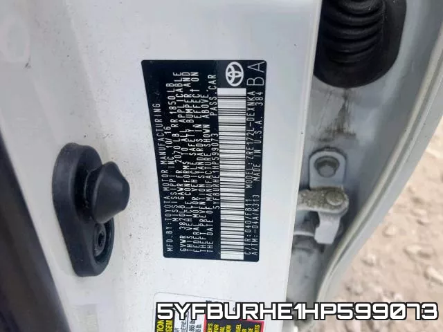 5YFBURHE1HP599073 фото 2