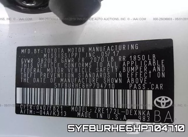 5YFBURHE6HP704710 фото 10