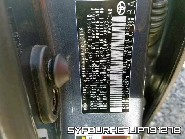 5YFBURHE7JP791278 фото 2