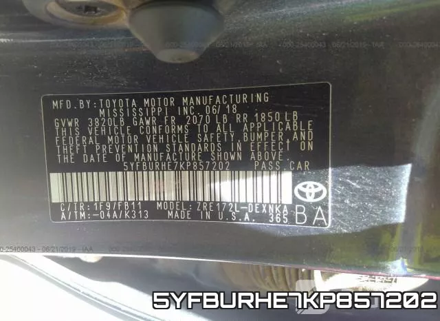 5YFBURHE7KP857202 фото 10