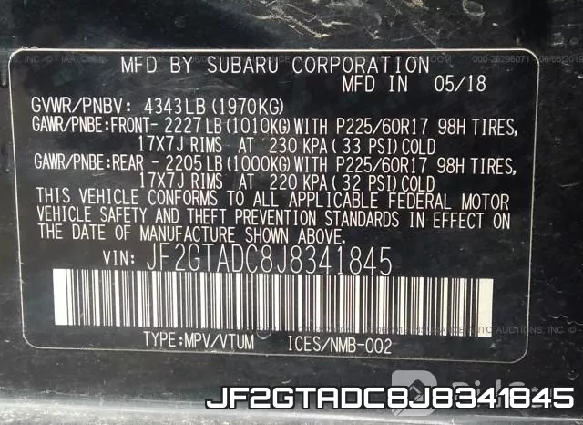 JF2GTADC8J8341845 фото 10