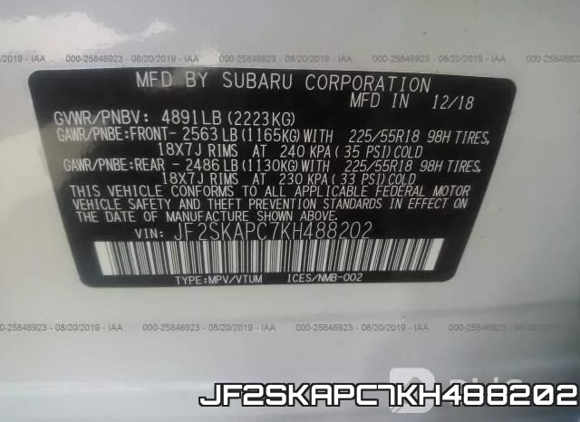 JF2SKAPC7KH488202 фото 10