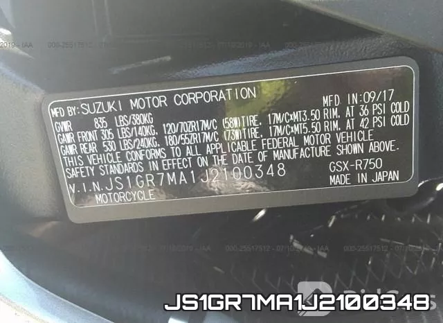 JS1GR7MA1J2100348 фото 2