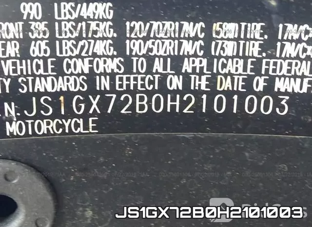 JS1GX72B0H2101003 фото 2