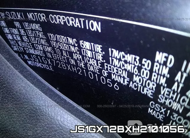 JS1GX72BXH2101056 фото 2