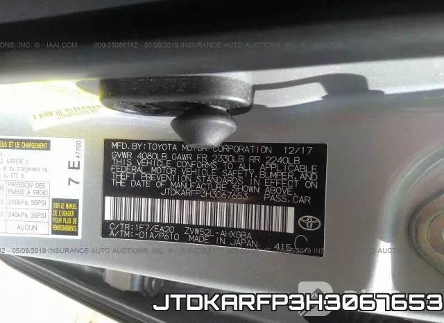 JTDKARFP3H3067653 фото 10