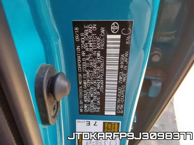 JTDKARFP9J3098377 фото 2