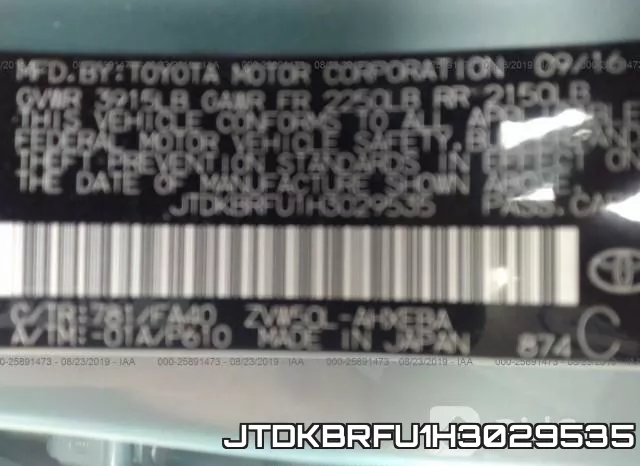 JTDKBRFU1H3029535 фото 10