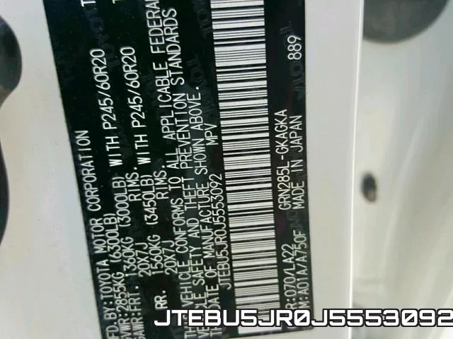 JTEBU5JR0J5553092 фото 2