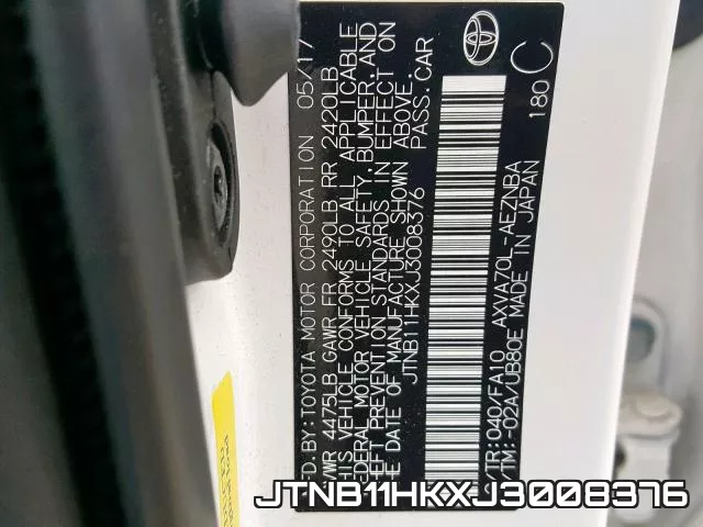 JTNB11HKXJ3008376 фото 2