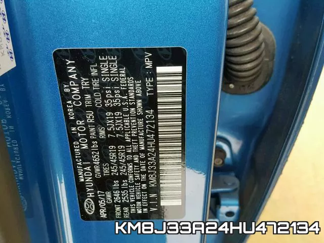 KM8J33A24HU472134 фото 2