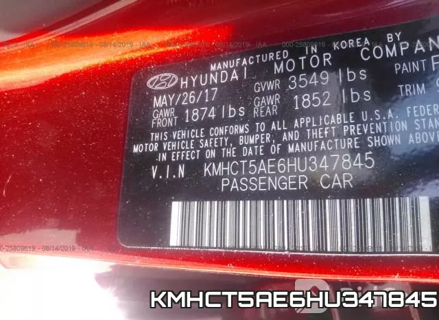 KMHCT5AE6HU347845 фото 10