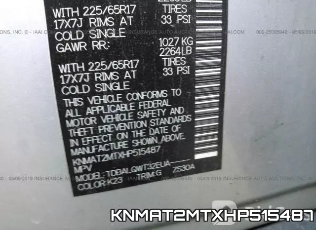 KNMAT2MTXHP515487 фото 10