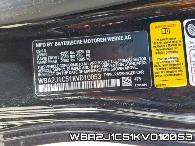 WBA2J1C51KVD10053 фото 2