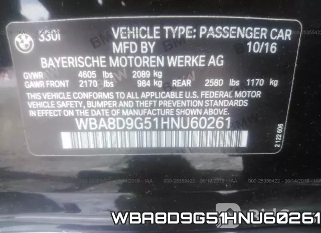 WBA8D9G51HNU60261 фото 10