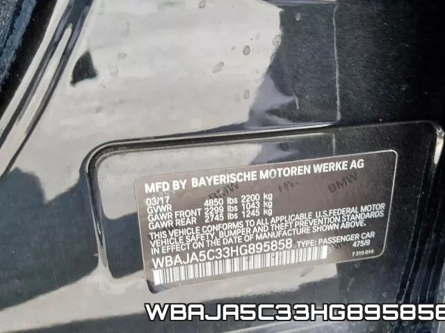 WBAJA5C33HG895858 фото 2