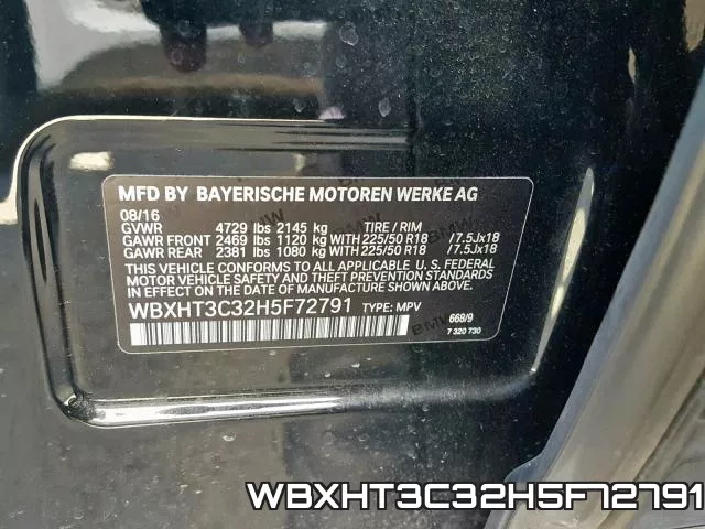 WBXHT3C32H5F72791 фото 2