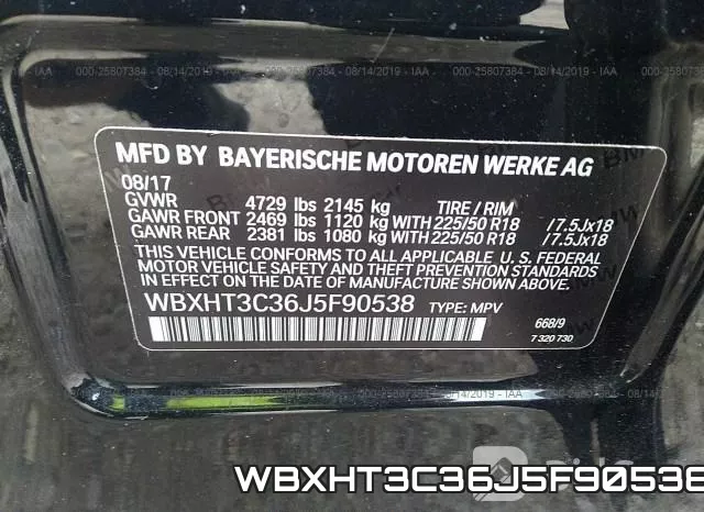 WBXHT3C36J5F90538 фото 10