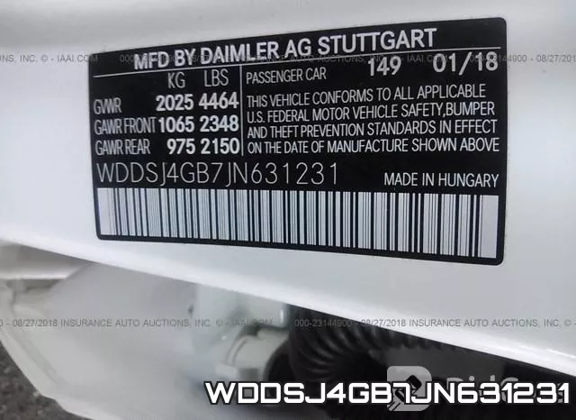 WDDSJ4GB7JN631231 фото 10