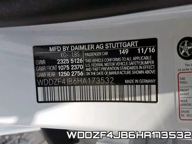 WDDZF4JB6HA173532 фото 2