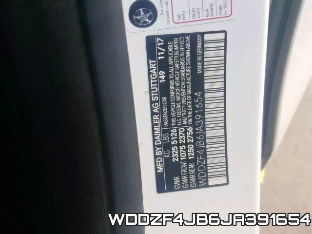 WDDZF4JB6JA391654 фото 2