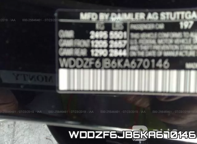 WDDZF6JB6KA670146 фото 10