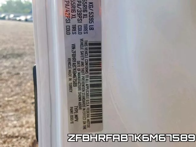 ZFBHRFAB7K6M67589 фото 2