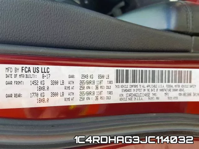 1C4RDHAG3JC114032 фото 2