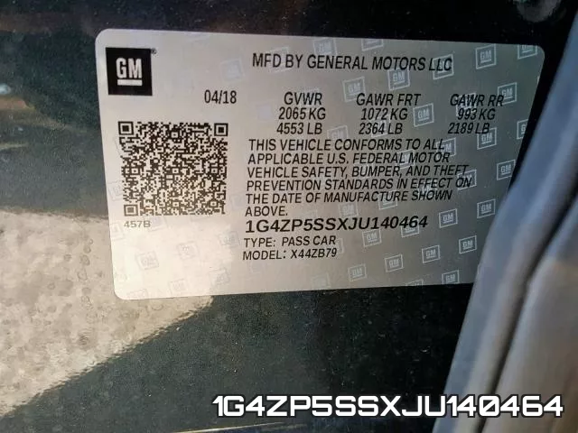1G4ZP5SSXJU140464 фото 2