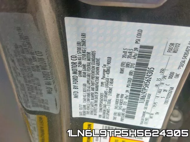 1LN6L9TP5H5624305 фото 2