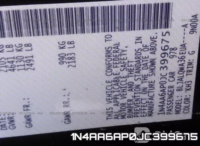 1N4AA6AP0JC399675 фото 10