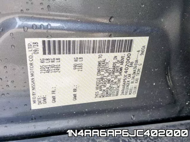 1N4AA6AP6JC402000 фото 2
