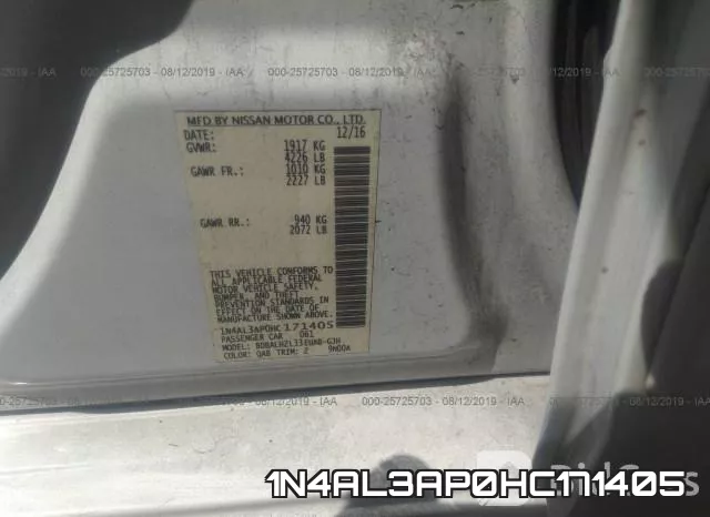 1N4AL3AP0HC171405 фото 10