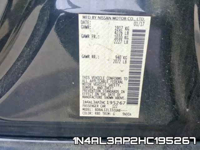 1N4AL3AP2HC195267 фото 2