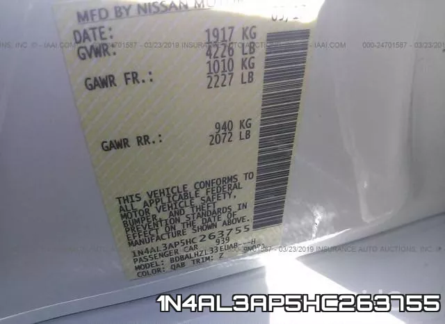 1N4AL3AP5HC263755 фото 10