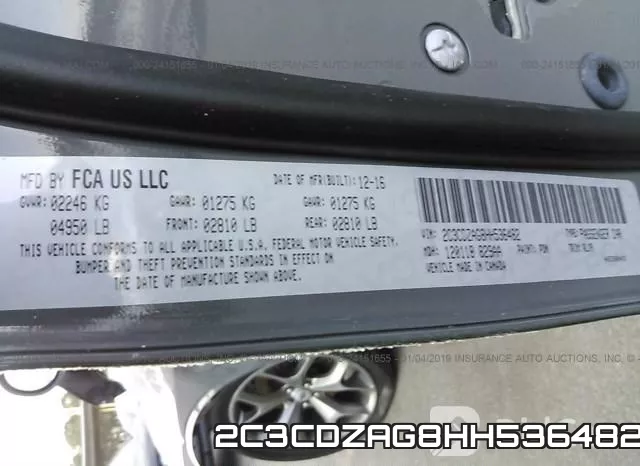 2C3CDZAG8HH536482 фото 10