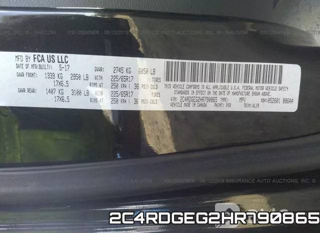 2C4RDGEG2HR790865 фото 10
