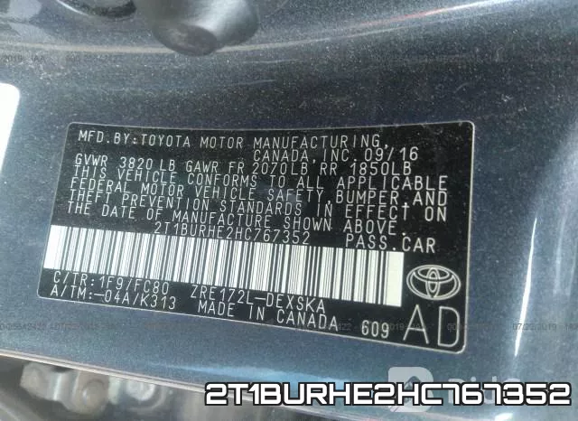 2T1BURHE2HC767352 фото 10