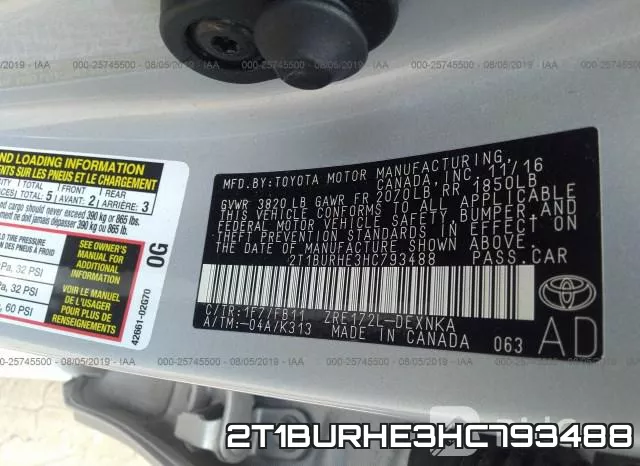 2T1BURHE3HC793488 фото 10